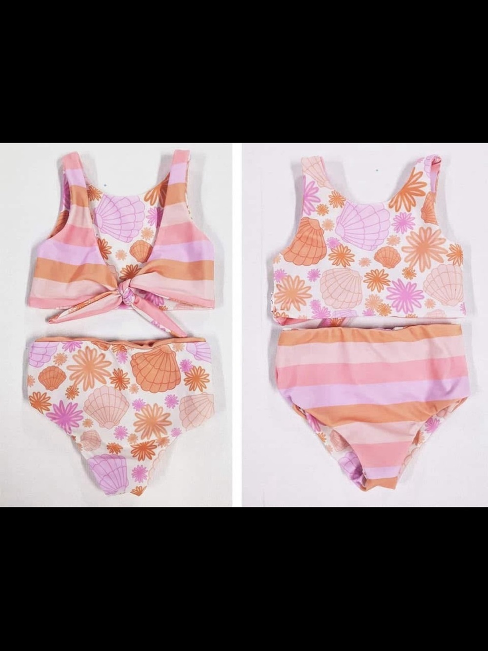 Half Moon Apparel girl’s Reversible Swimsuit